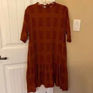 ROOLEE Boutique Burnt Orange Dress with Pockets | Size Large